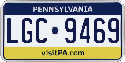 PA license plate LGC9469