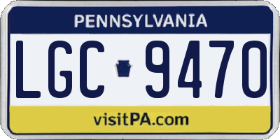 PA license plate LGC9470