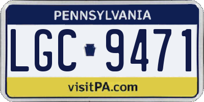 PA license plate LGC9471