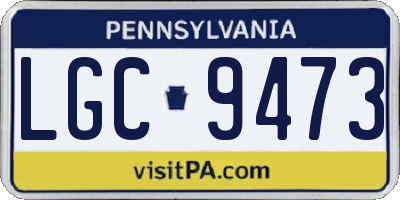 PA license plate LGC9473