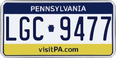 PA license plate LGC9477