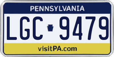 PA license plate LGC9479