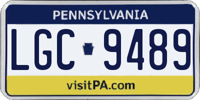 PA license plate LGC9489