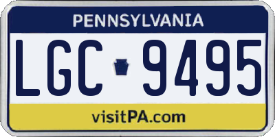 PA license plate LGC9495