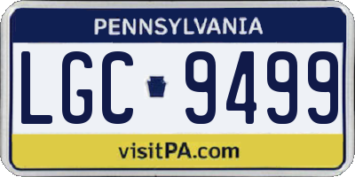 PA license plate LGC9499
