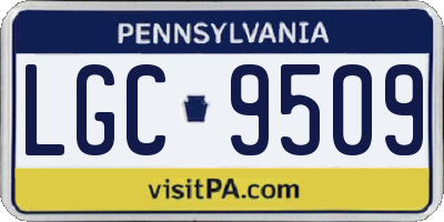 PA license plate LGC9509
