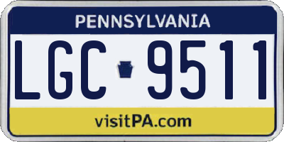 PA license plate LGC9511