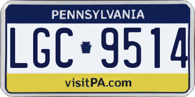 PA license plate LGC9514
