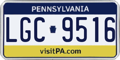 PA license plate LGC9516