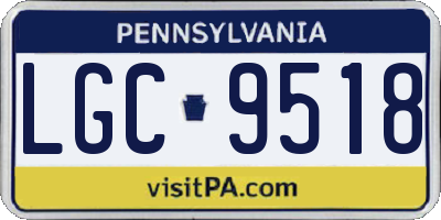 PA license plate LGC9518