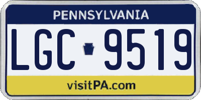 PA license plate LGC9519
