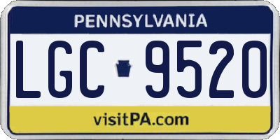 PA license plate LGC9520
