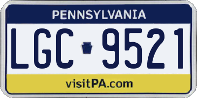 PA license plate LGC9521