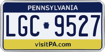 PA license plate LGC9527