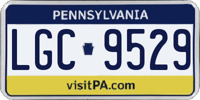 PA license plate LGC9529