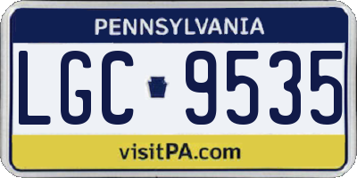 PA license plate LGC9535
