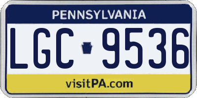 PA license plate LGC9536