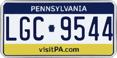 PA license plate LGC9544