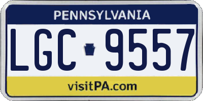 PA license plate LGC9557