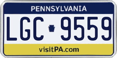 PA license plate LGC9559