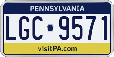 PA license plate LGC9571