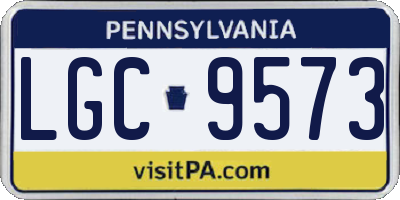 PA license plate LGC9573