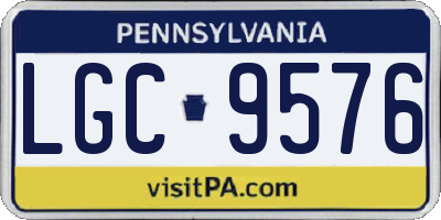 PA license plate LGC9576