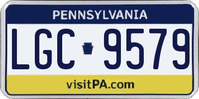 PA license plate LGC9579