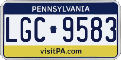 PA license plate LGC9583