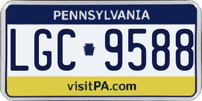 PA license plate LGC9588