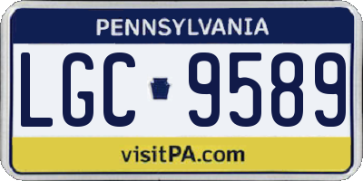 PA license plate LGC9589