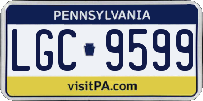 PA license plate LGC9599