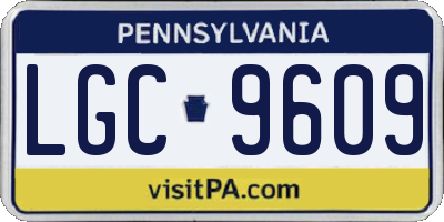 PA license plate LGC9609