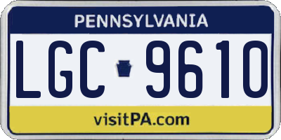 PA license plate LGC9610