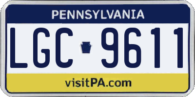 PA license plate LGC9611