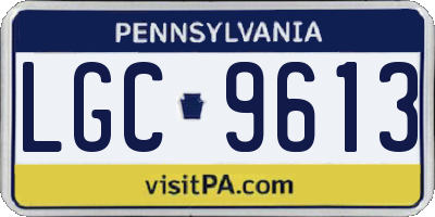 PA license plate LGC9613