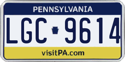 PA license plate LGC9614