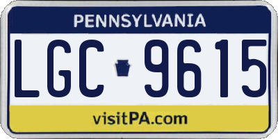 PA license plate LGC9615