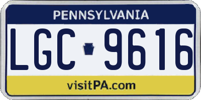 PA license plate LGC9616