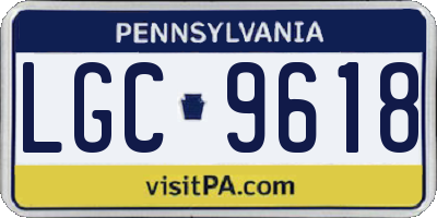 PA license plate LGC9618