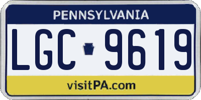 PA license plate LGC9619