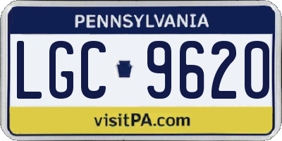 PA license plate LGC9620