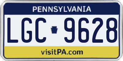 PA license plate LGC9628