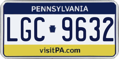 PA license plate LGC9632