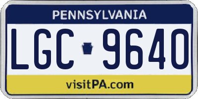 PA license plate LGC9640