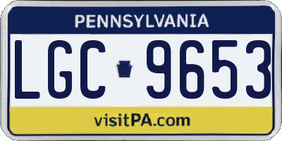 PA license plate LGC9653