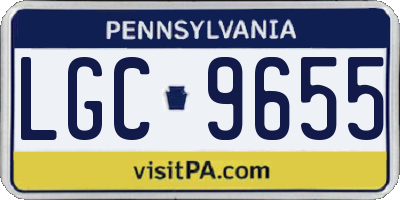 PA license plate LGC9655