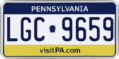 PA license plate LGC9659