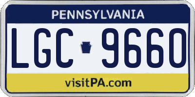 PA license plate LGC9660