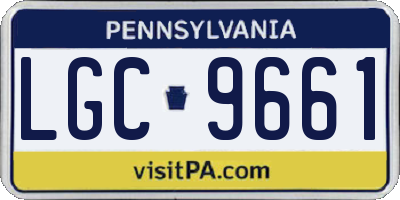 PA license plate LGC9661